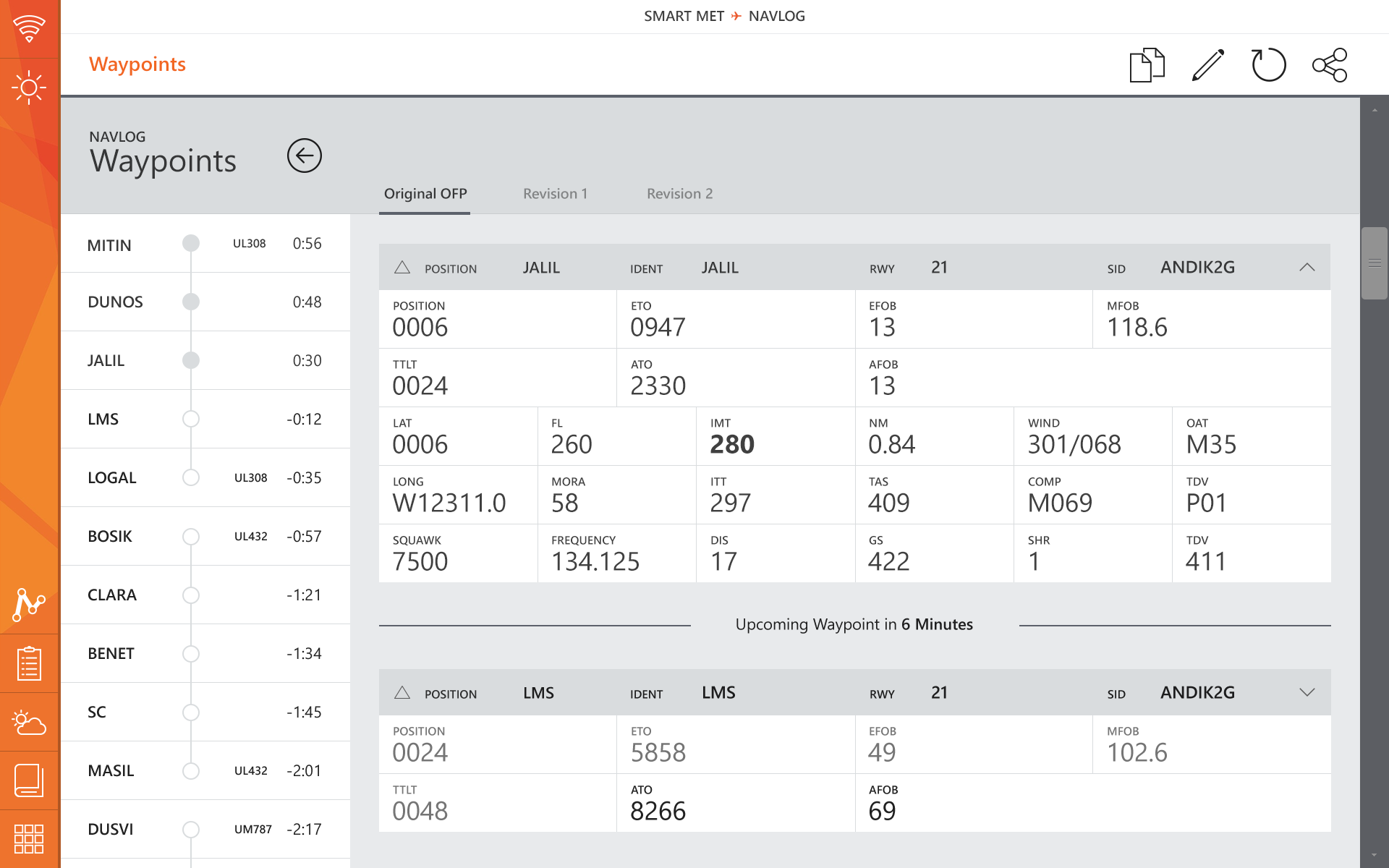 NavLog main navigation dashboard profile interface